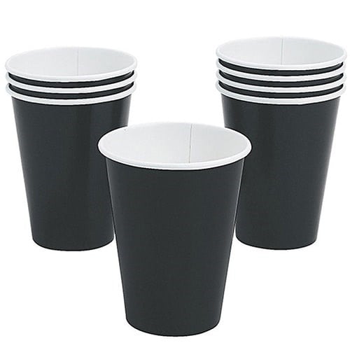 Siyah Karton Bardak 8 Adet
