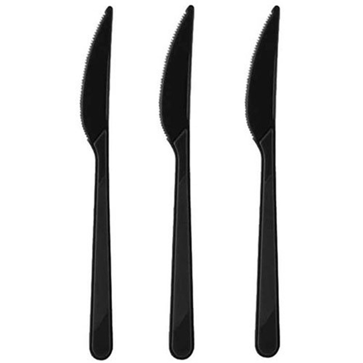 Siyah Lüks Mat Bıçak 50 Adet