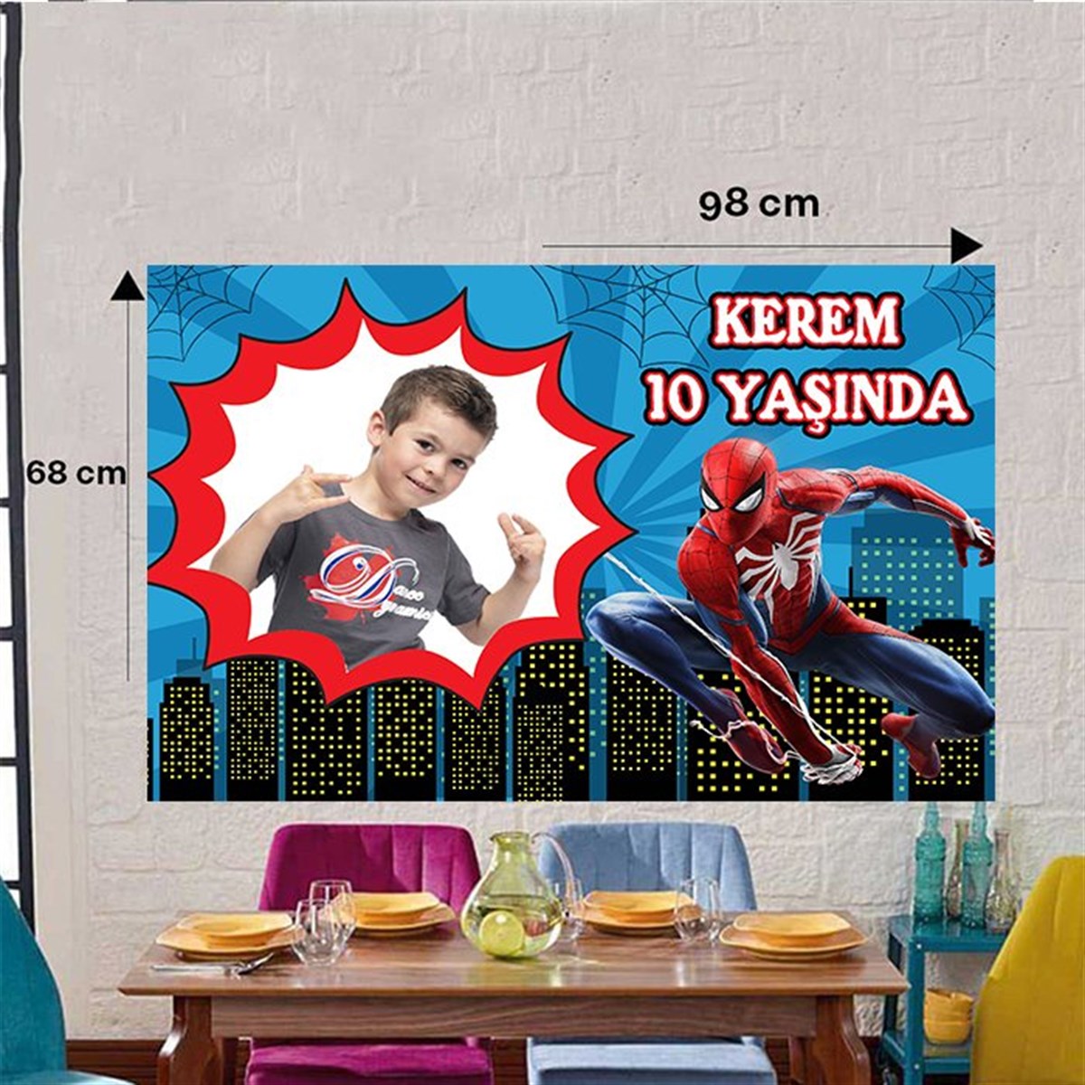 Spiderman Kişiye Özel Duvar Panosu