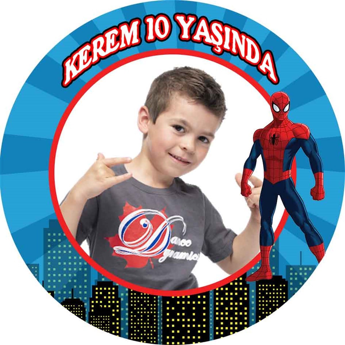 Spiderman Kişiye Özel Sticker 24 Adet