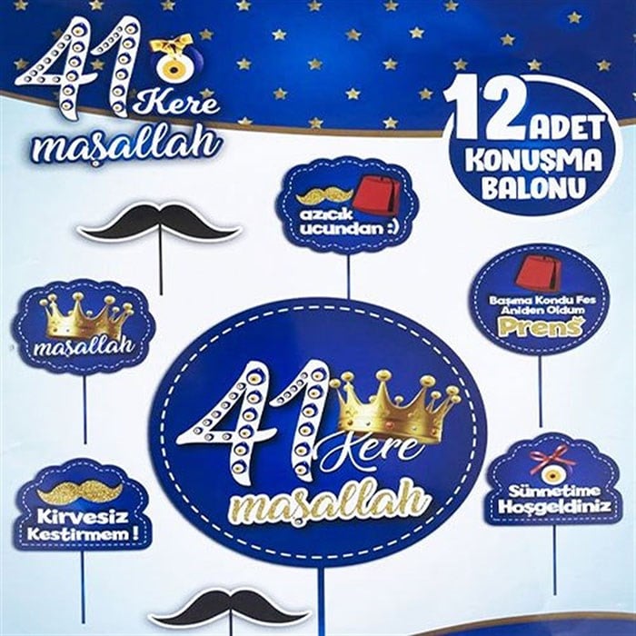 Sünnet Konuşma Balonu 12 Adet