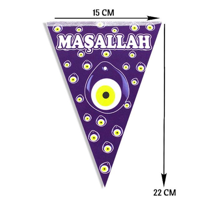 Sünnet Temalı Maşallah Üçgen Flama