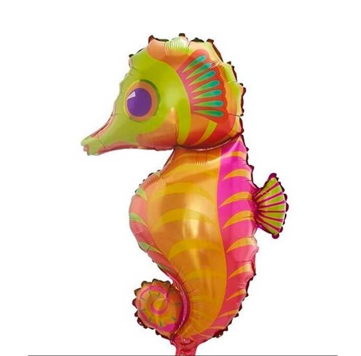 Erkek Bebek PartisiTuruncu Deniz Atı Folyo Balon