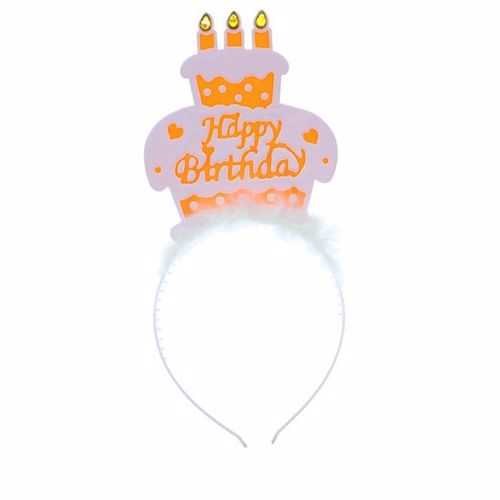 Turuncu Happy Birthday Parti Tacı