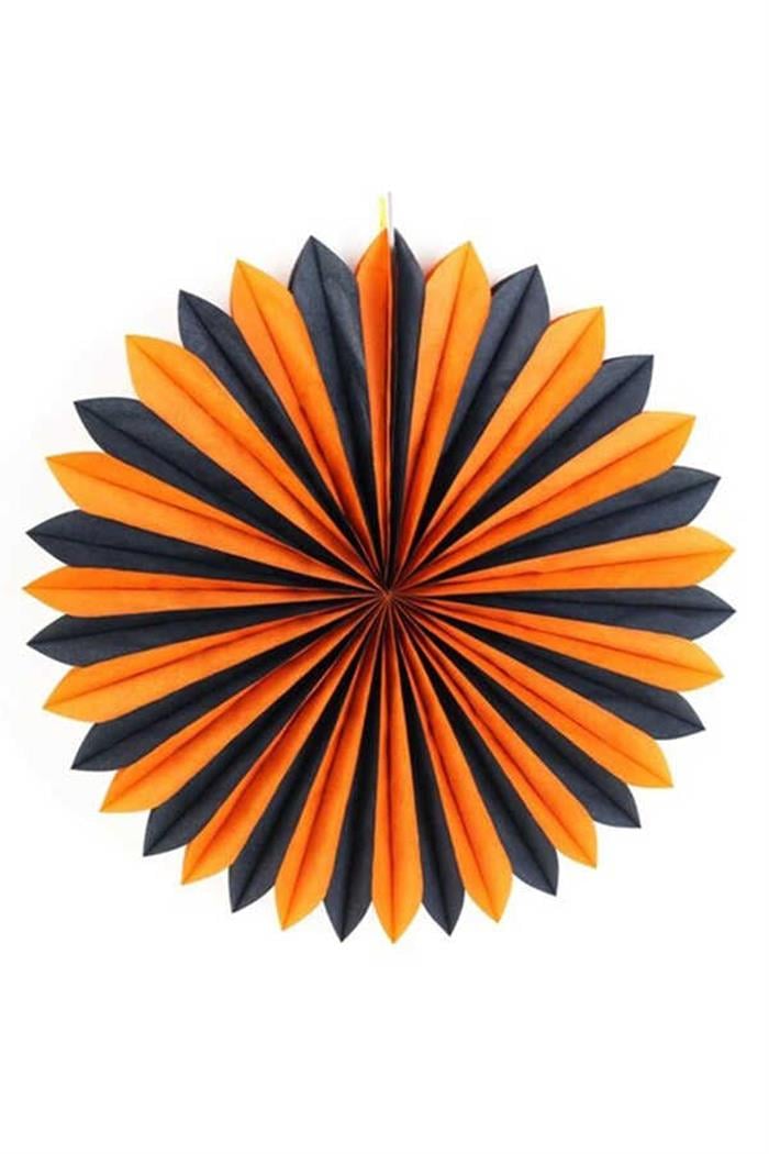 Turuncu Siyah Yelpaze Süs