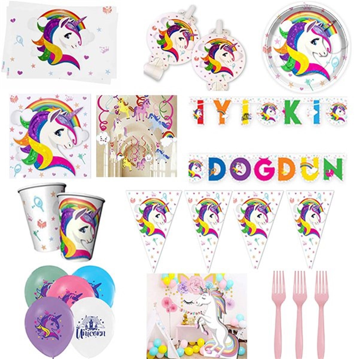 Unicorn 24 Kişilik Parti Seti