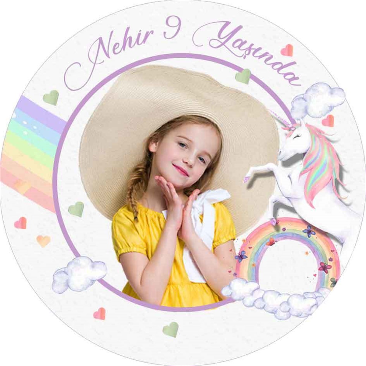 Unicorn Kişiye Özel Sticker 24 Adet