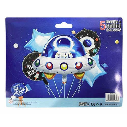 Uzay Temalı Ufo Folyo Balon 5 Adet