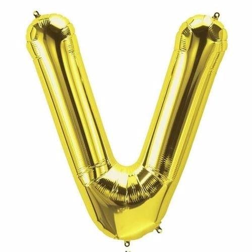Gold Renk 76 cmV Harf Folyo Balon Gold 76 cm