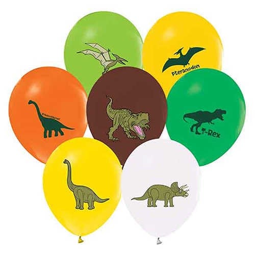Vahşi Jurassic Lateks Balon 12 Adet
