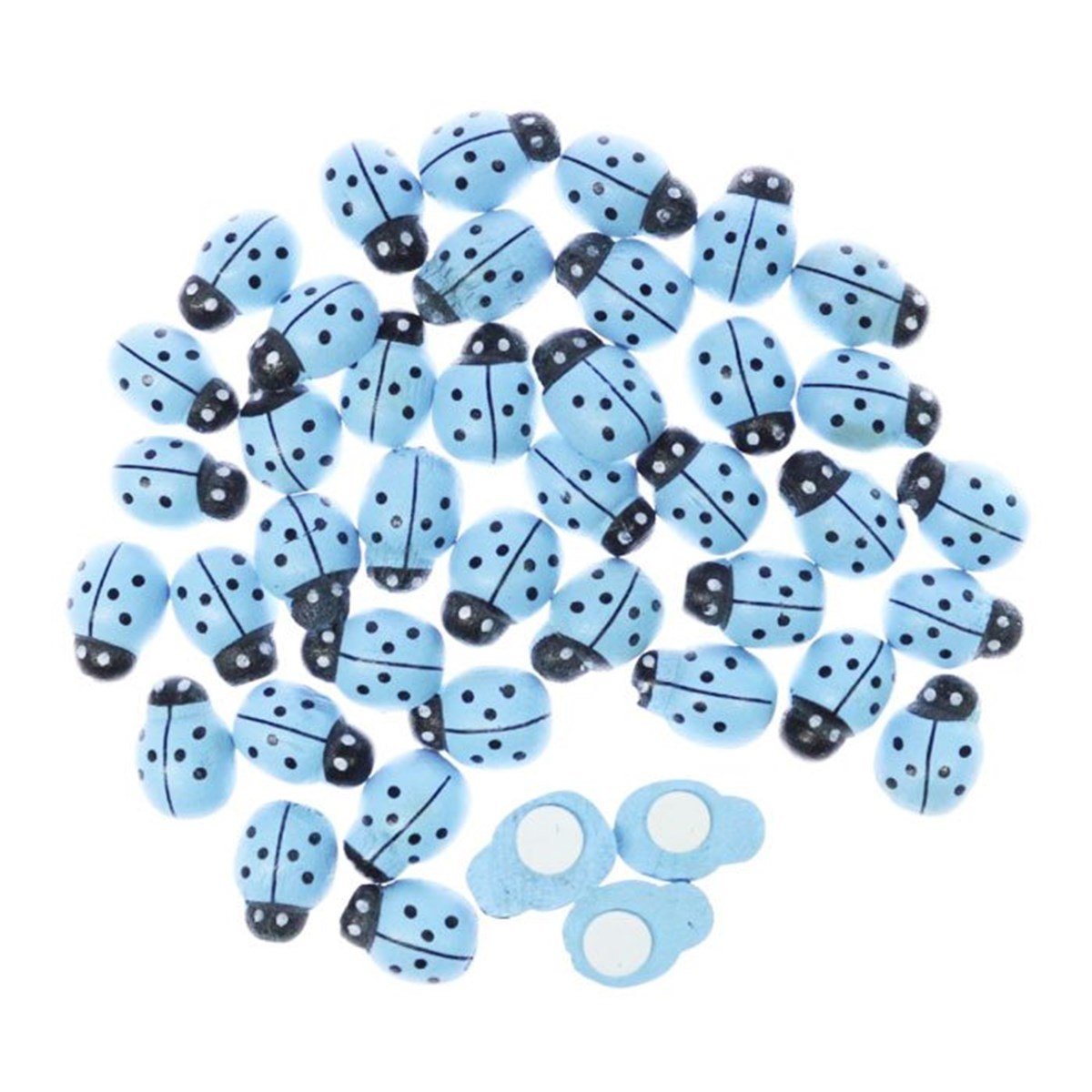 Yapışkanlı Uğur Böceği Mavi Renk 100 Adet