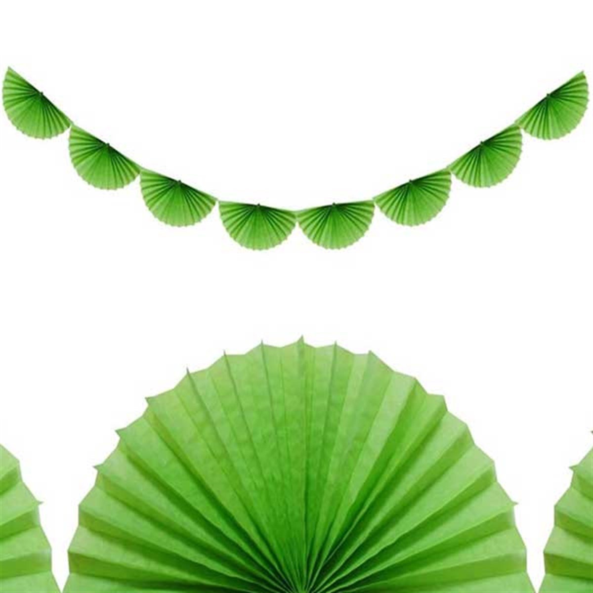 Yelpaze Yarım Süs Yeşil 8 Adet