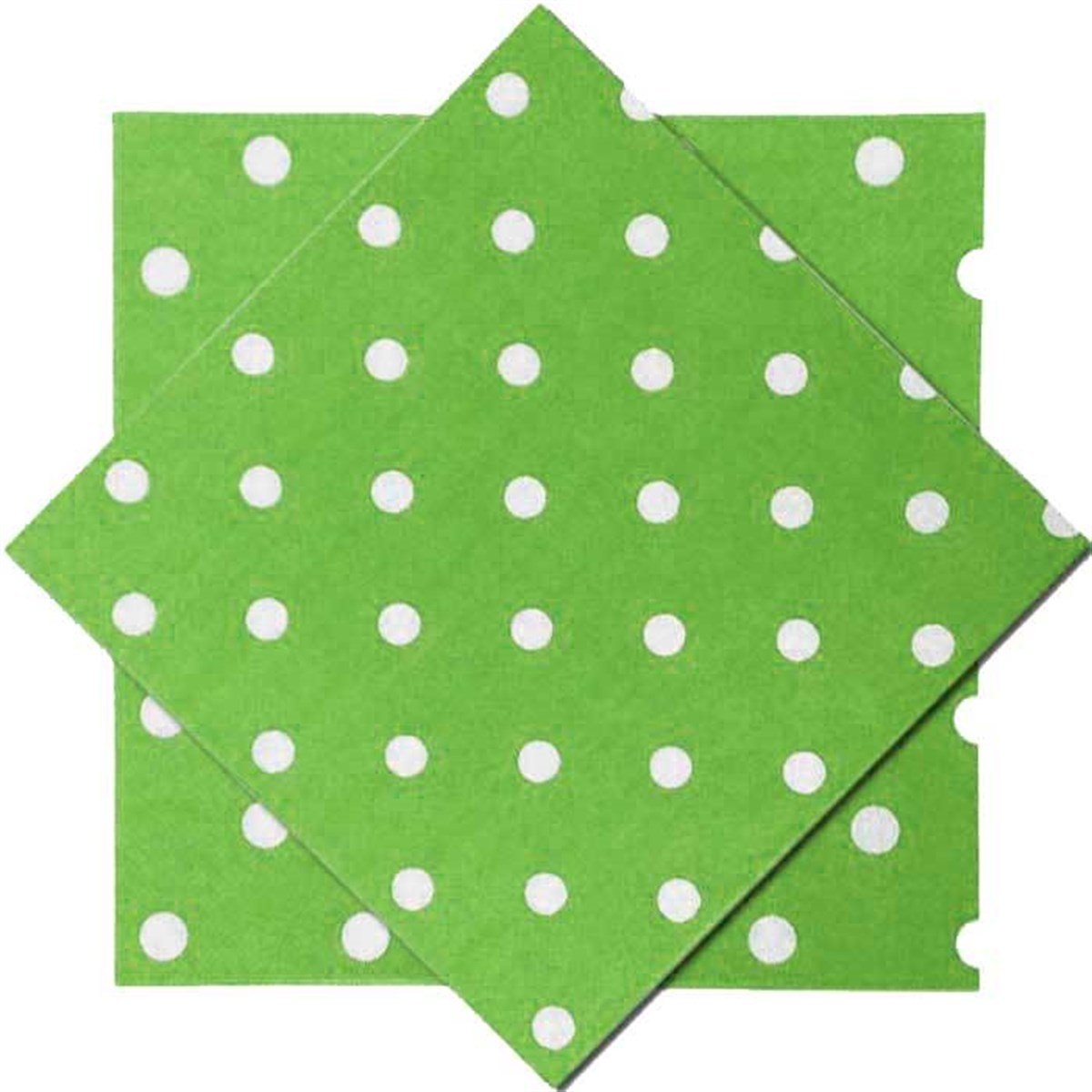 Yeşil Puantiyeli Peçete 20 Adet