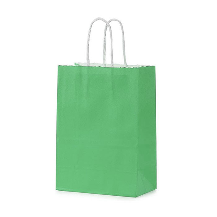 Yeşil Renkli Kraft Çanta 25 x 31 Cm 25 Adet