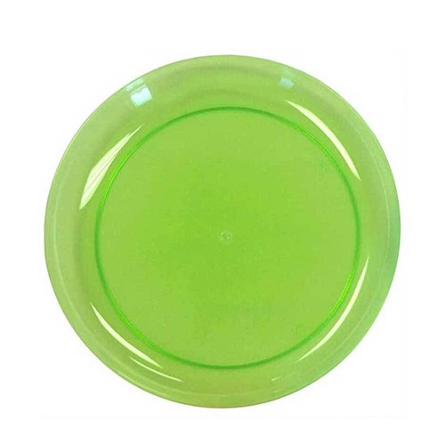 Yeşil Şeffaf Tabak Kristal 18 Cm 6 Adet