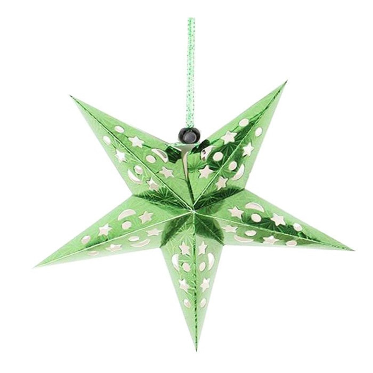 Yeşil Yıldız Karton Süs 60 cm