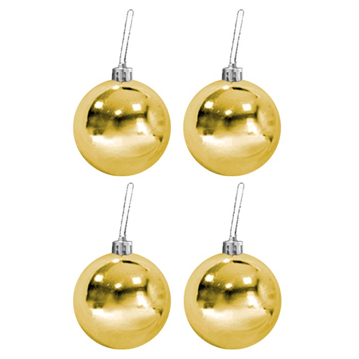 Yılbaşı Ağacı Gold Mini Top Süs 6 Adet 4 Cm