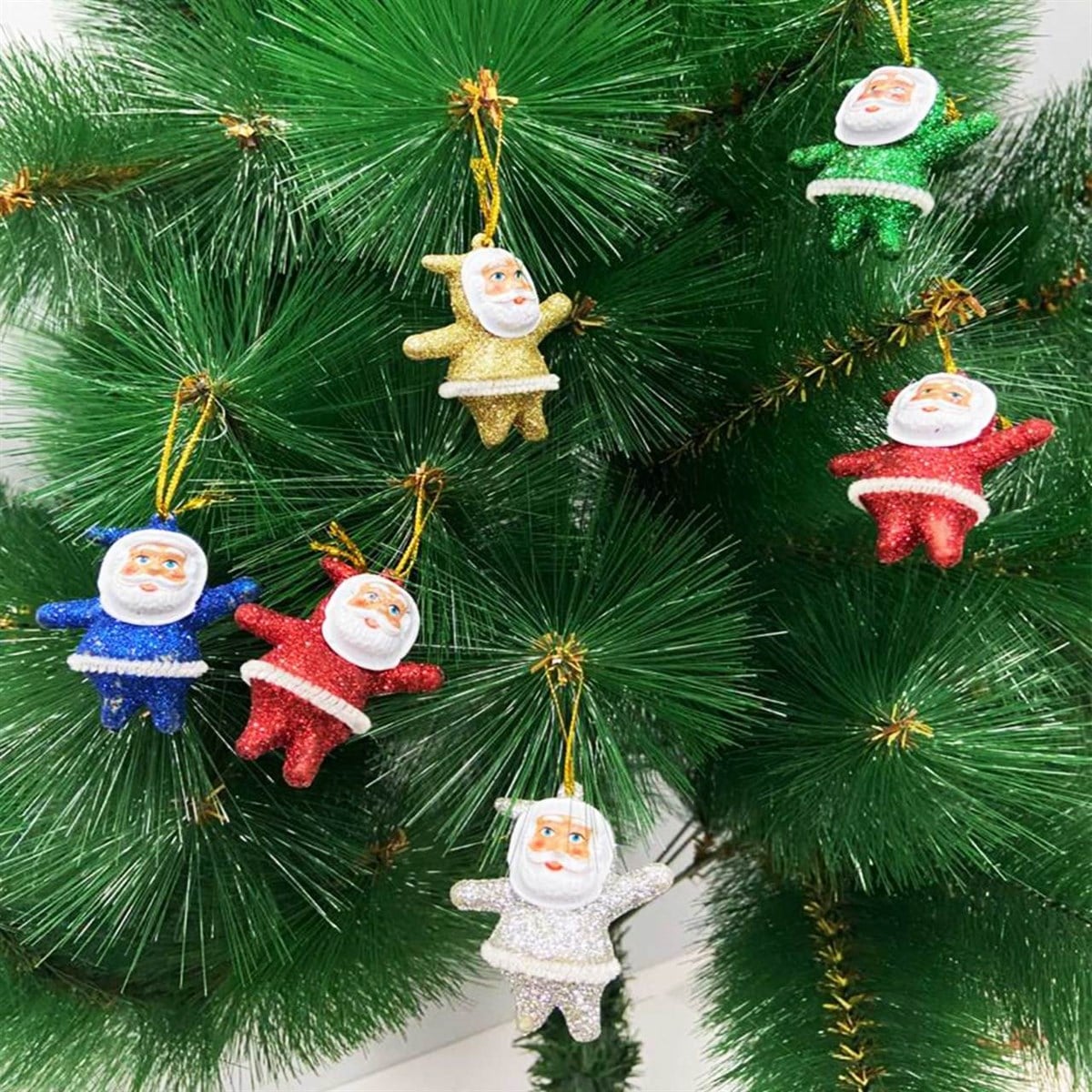 Yılbaşı Ağacı Noel Baba Süs 6 Adet