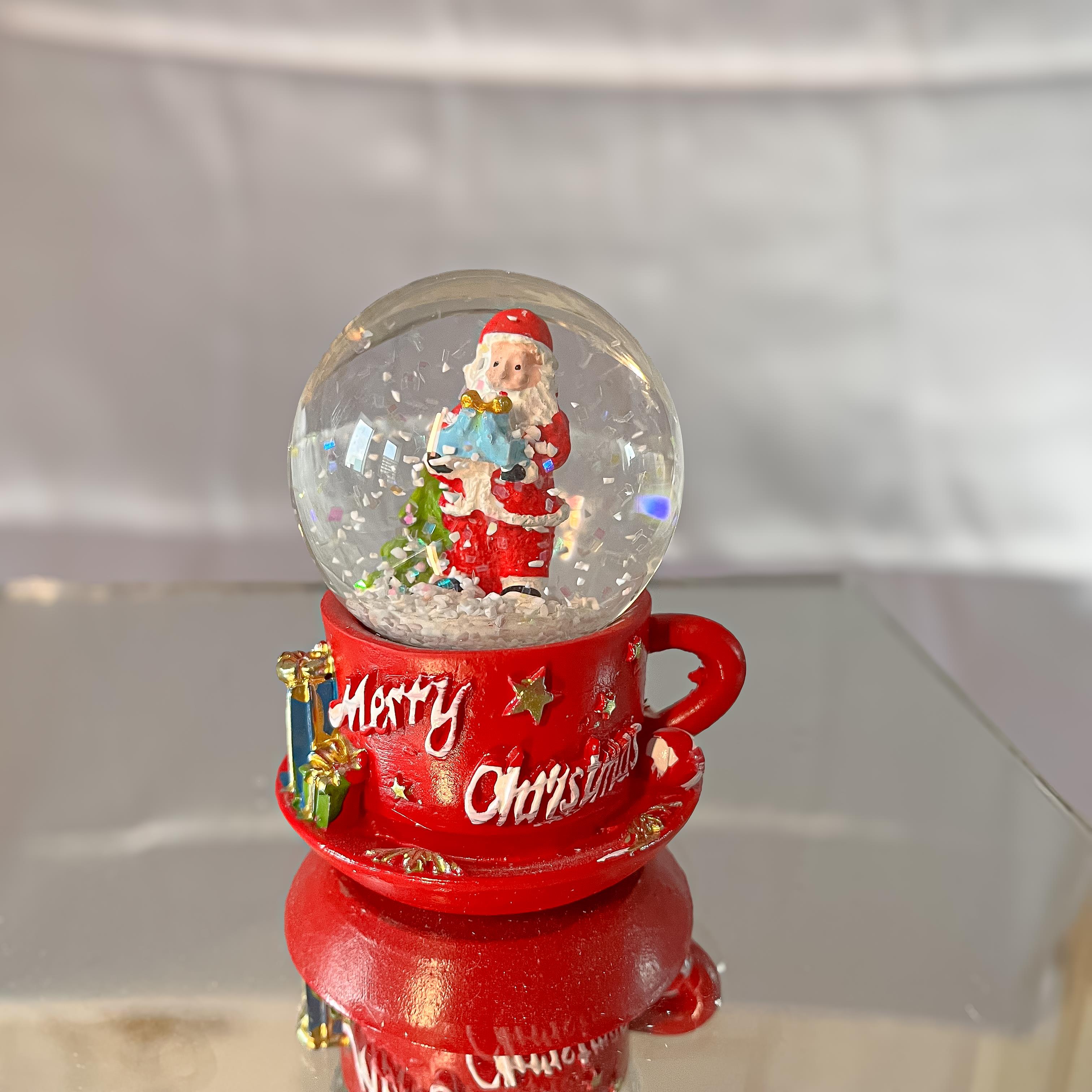 HediyelikYılbaşı Fincan Kar Küresi Noel Baba Hediyeli