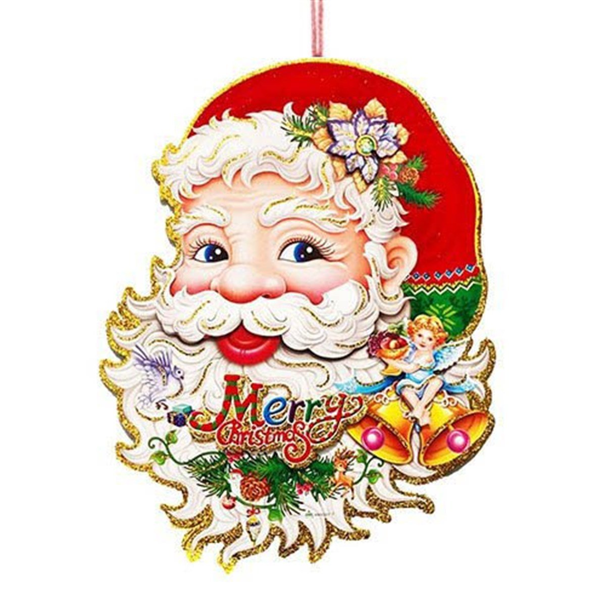 Yılbaşı Neol Baba Kağıt Asma Süs 39x53 Cm