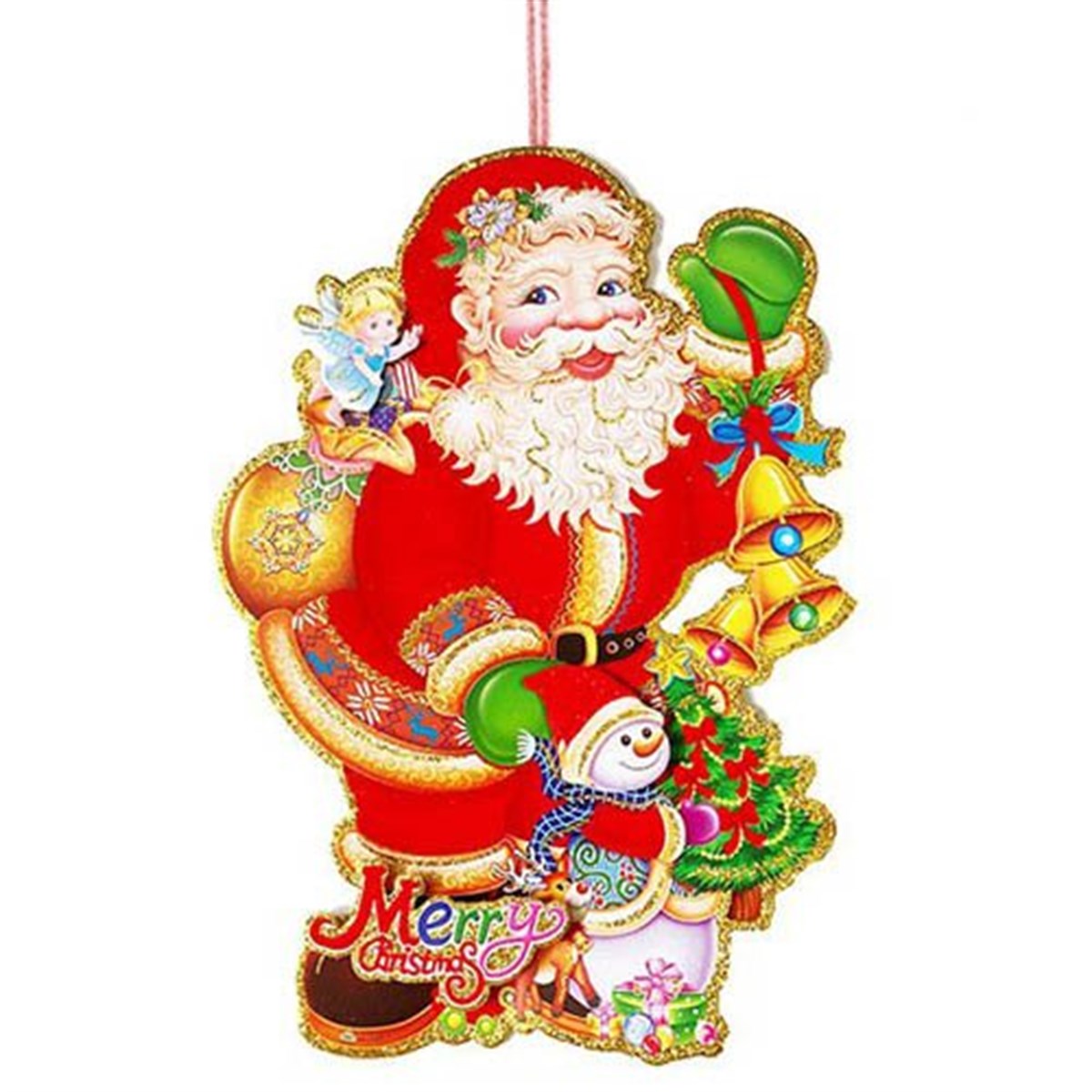 Yılbaşı Noel Baba Asma Süs 28x37 Cm