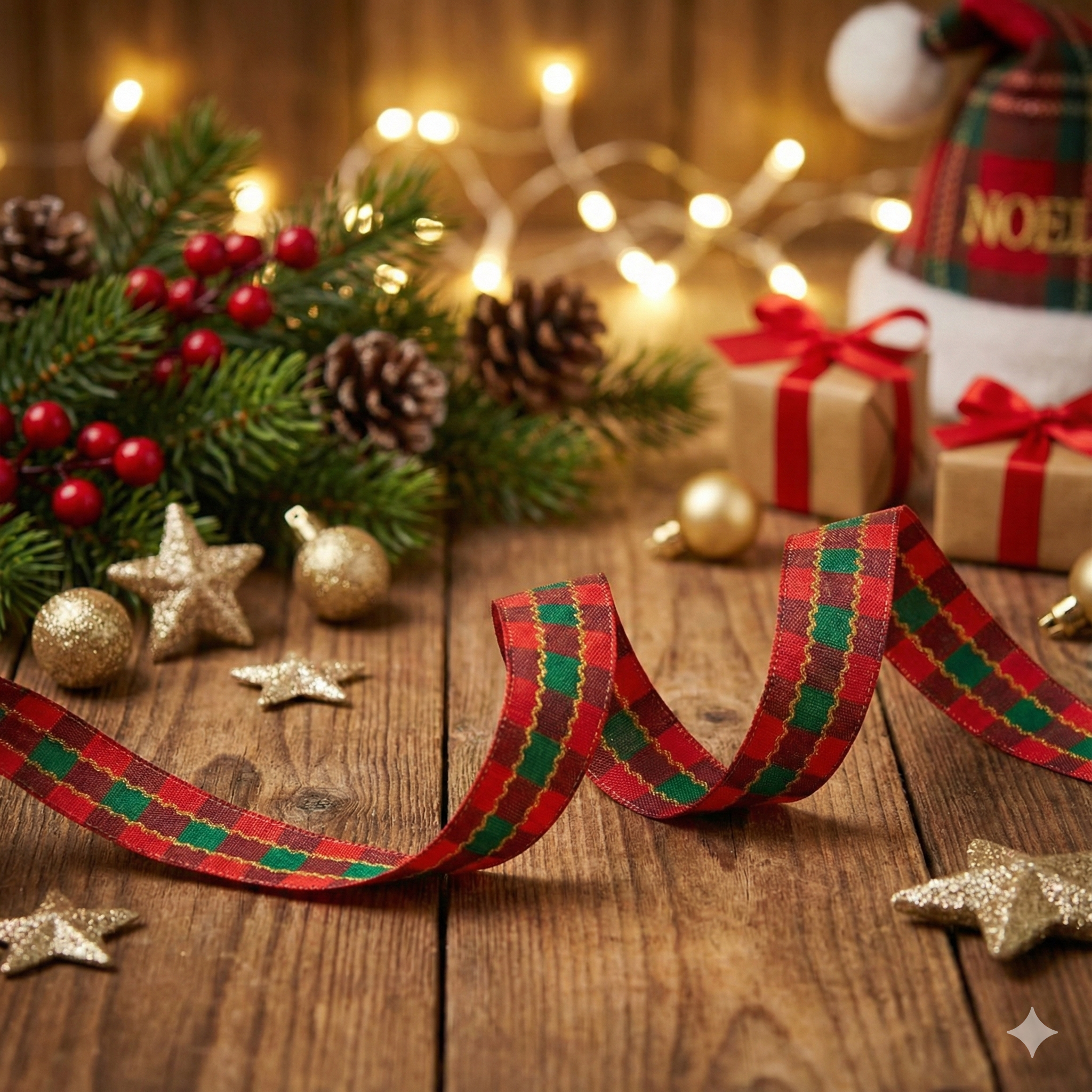 Yılbaşı BalonlarıYılbaşı Saten Kurdele Kareli