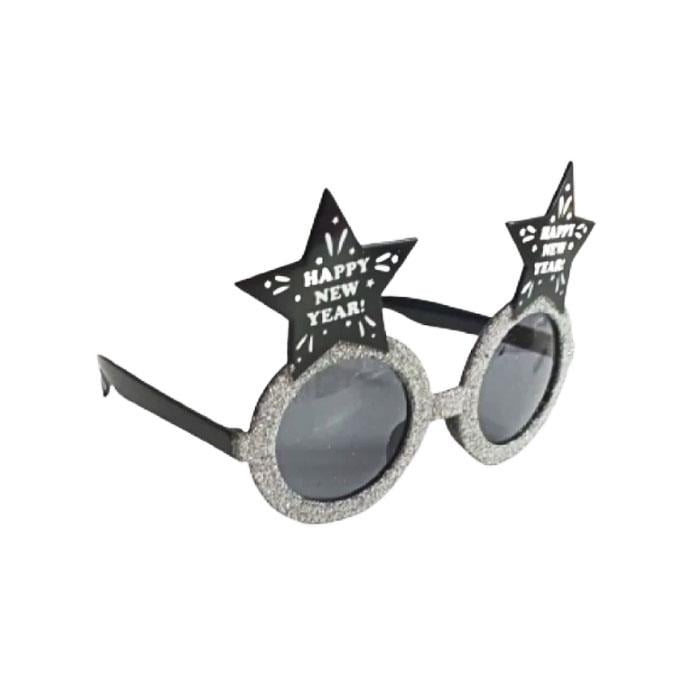 Taç ve GözlükYılbaşı Temalı Gümüş Gözlük