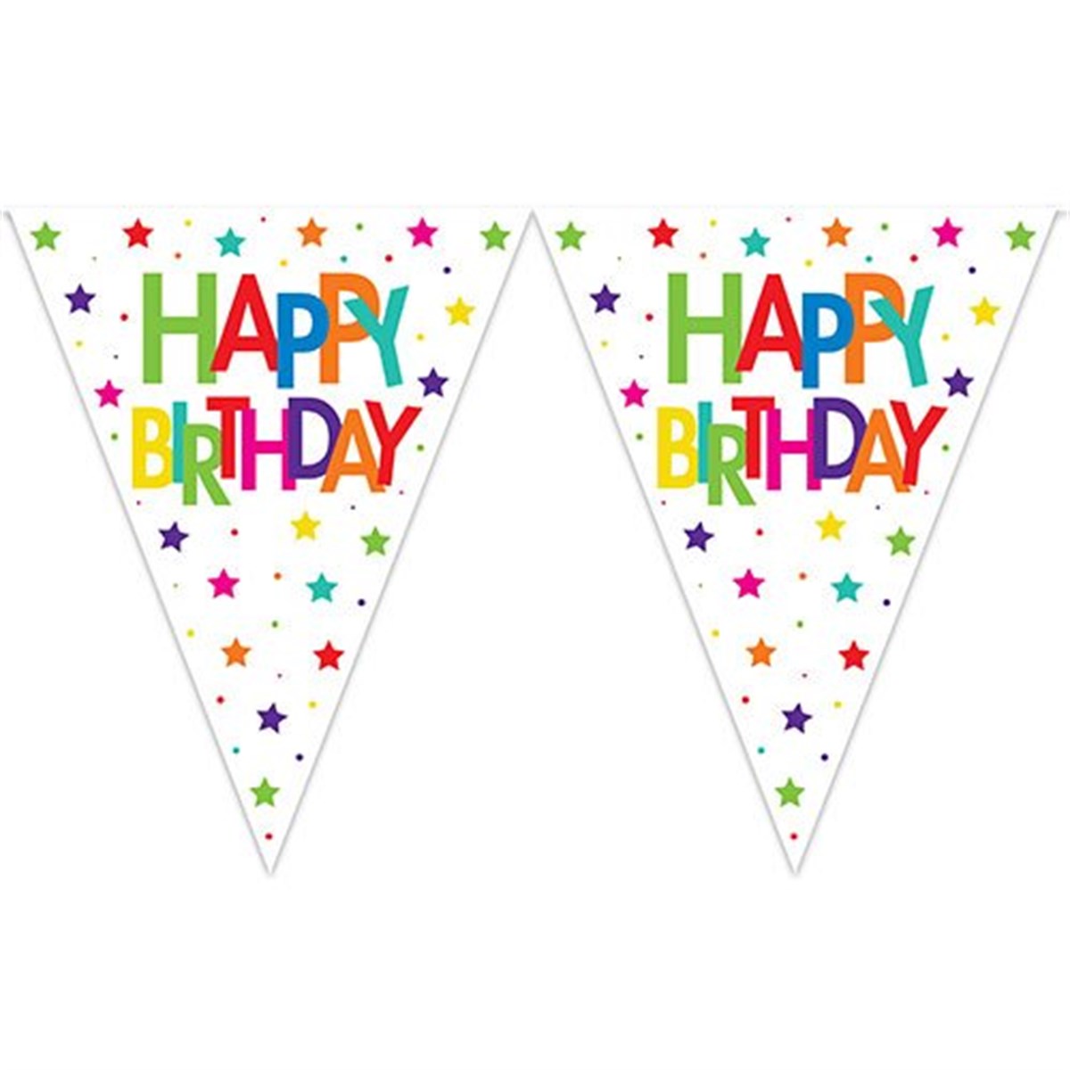 Yıldızlar Happy Birthday Bayrak