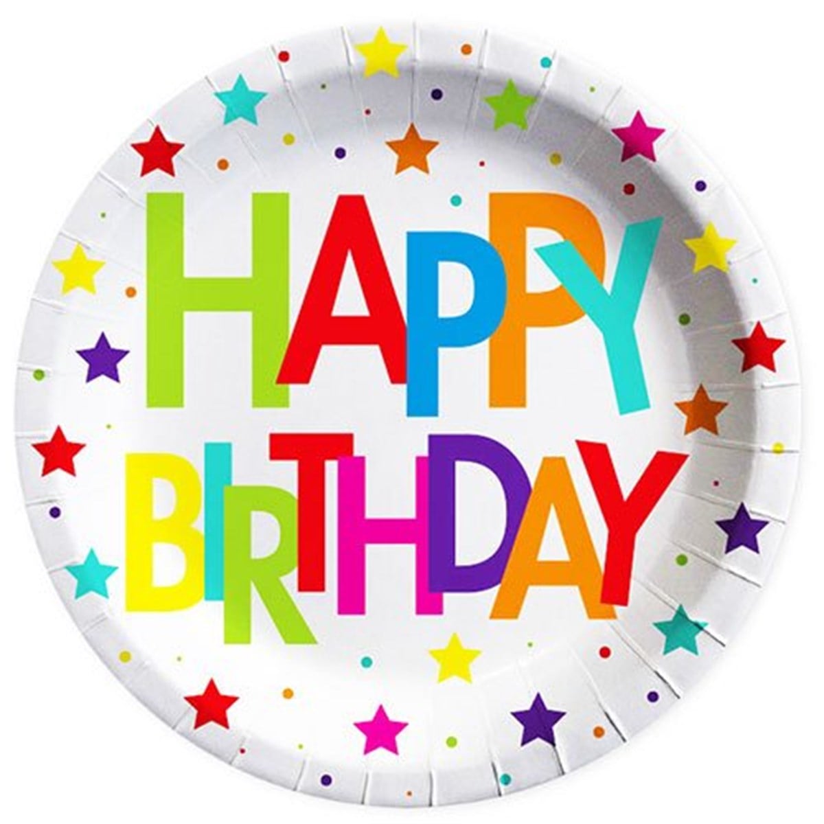Yıldızlar Happy Birthday Tabak