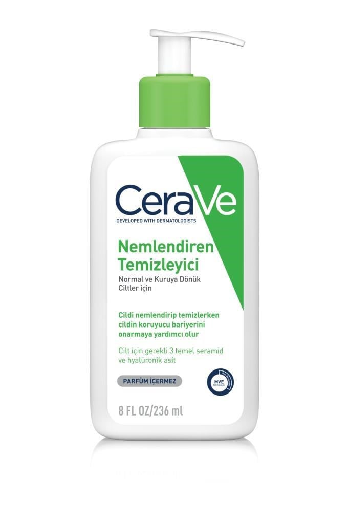 CERAVE Nemlendiren Temizleyici 236 ml - Normal ve Kuru Ciltler
