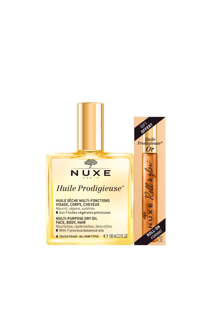 NUXE Huile Prodigieuse 100 ml + Roll-On OR 8 ml HEDİYE