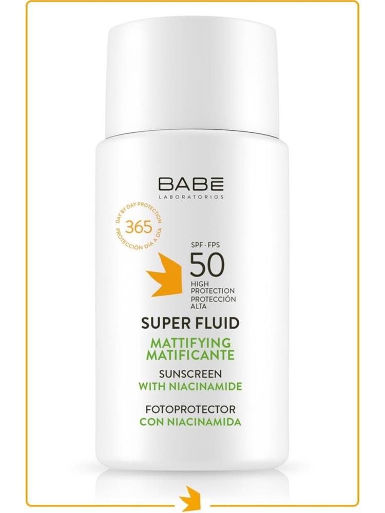 Babe Facial Sunscreen Mattifying Super Fluid SPF50 50ml