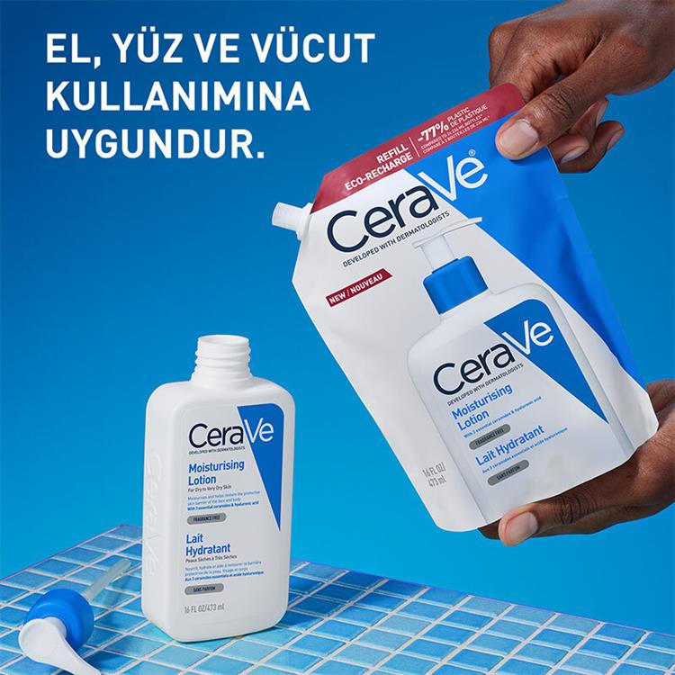 CERAVE Nemlendirici Losyon Refill 473 ml - Kuru ve Çok Kuru Ciltler