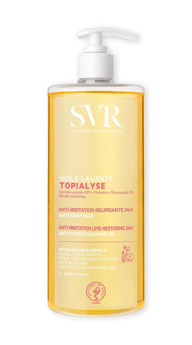 SVR Topialyse Huile Lavante Kuru ve Atopiye Eğilimli Ciltler için Temizleme Yağı 1 Litre