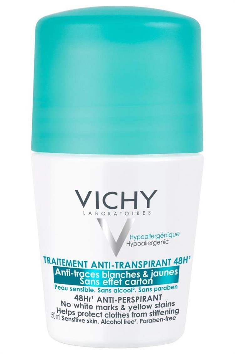 VICHY Deodorant Terleme Karşıtı İz Bırakmayan Roll-On 50 ml - 48 Saat Etkili
