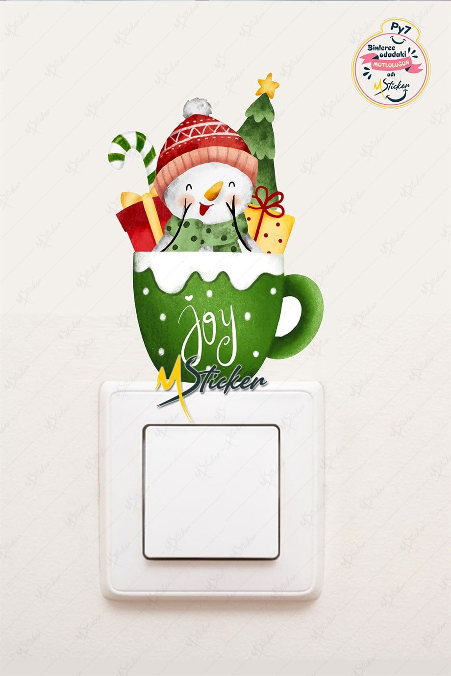  Yeni Yıl Sevimli Yeni Yıl Süsü Priz Sticker - Yılbaşı Stickerı 2