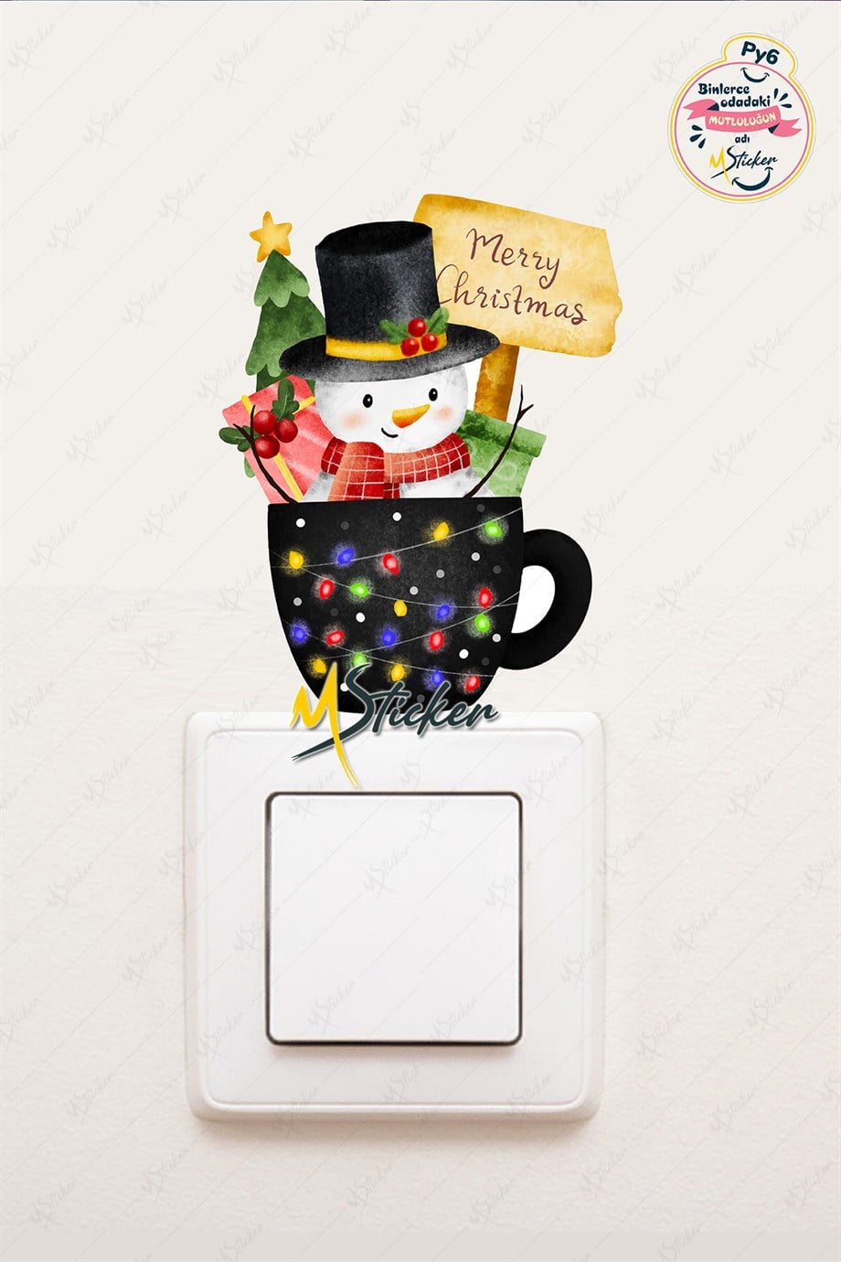  Yeni Yıl Sevimli Yeni Yıl Süsü Sticker - Yılbaşı Stickerı 