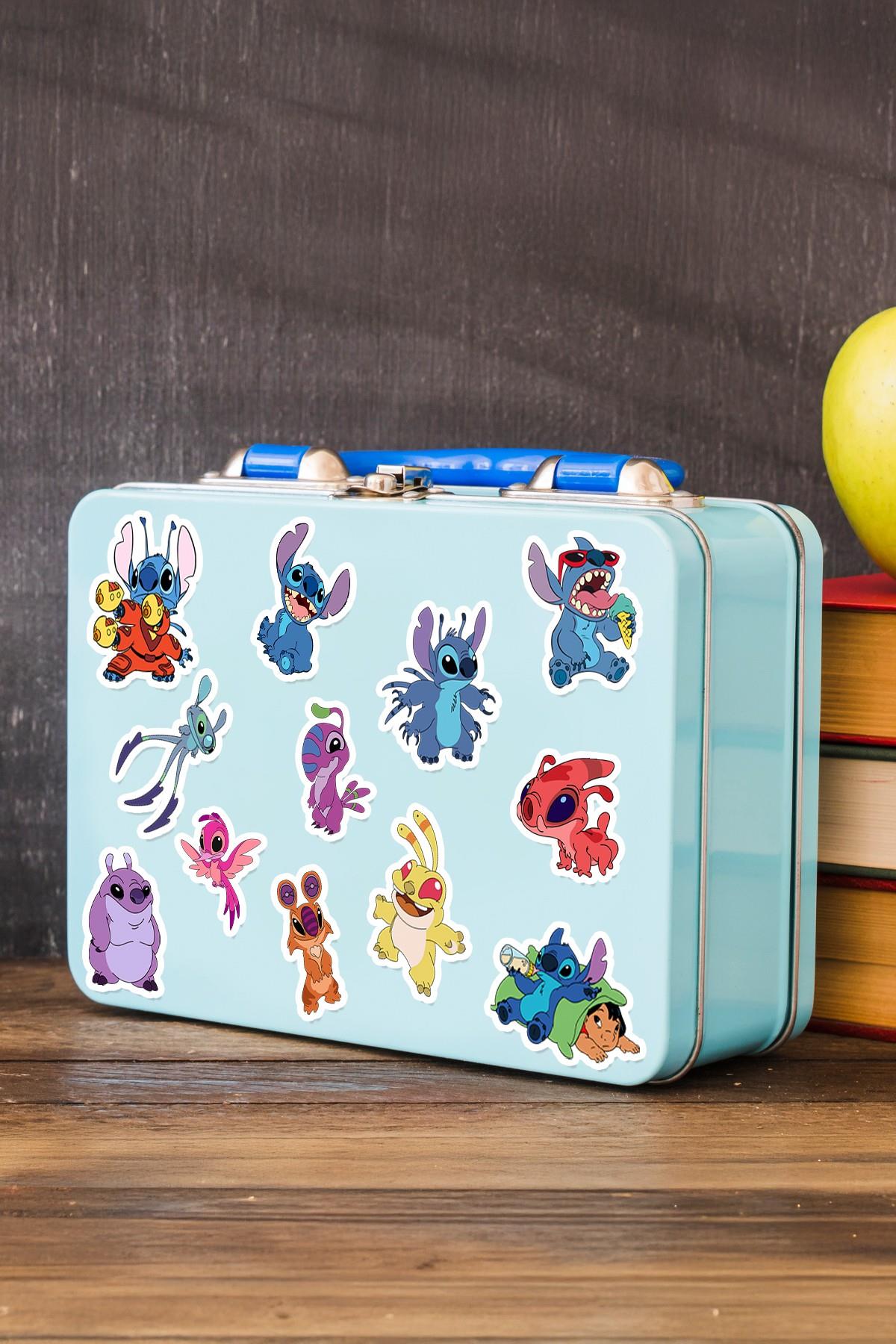 127 Adet Stitc Temalı Sticker Seti - Kalem Suluk Defter Cam Masa Laptop Tablet Sticker Suya Dayanıklı