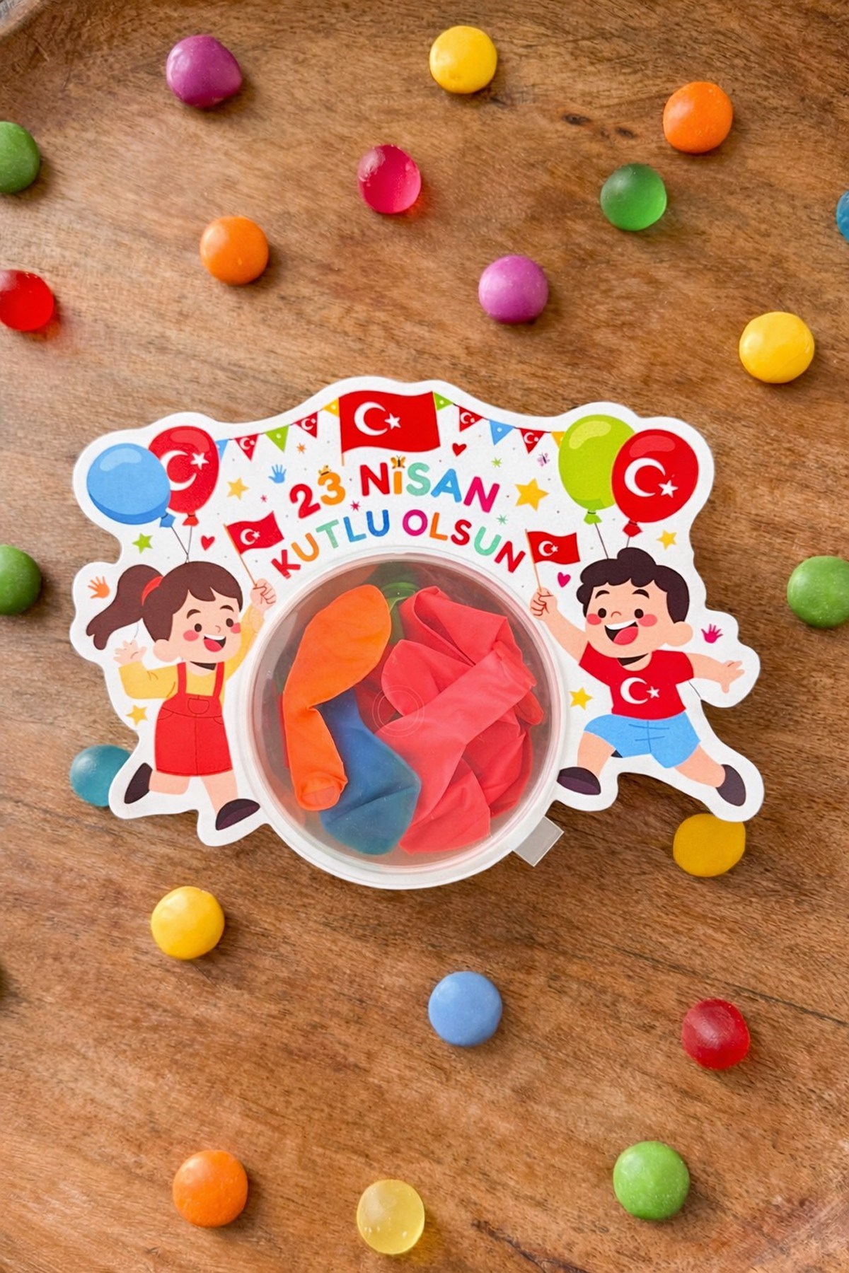 23 Nisan Kutlu Olsun Çocuk Temalı Şeker Kutusu 10’lu Set – Kapaklı Mini Bayram Şeker Kabı, Hediyelik