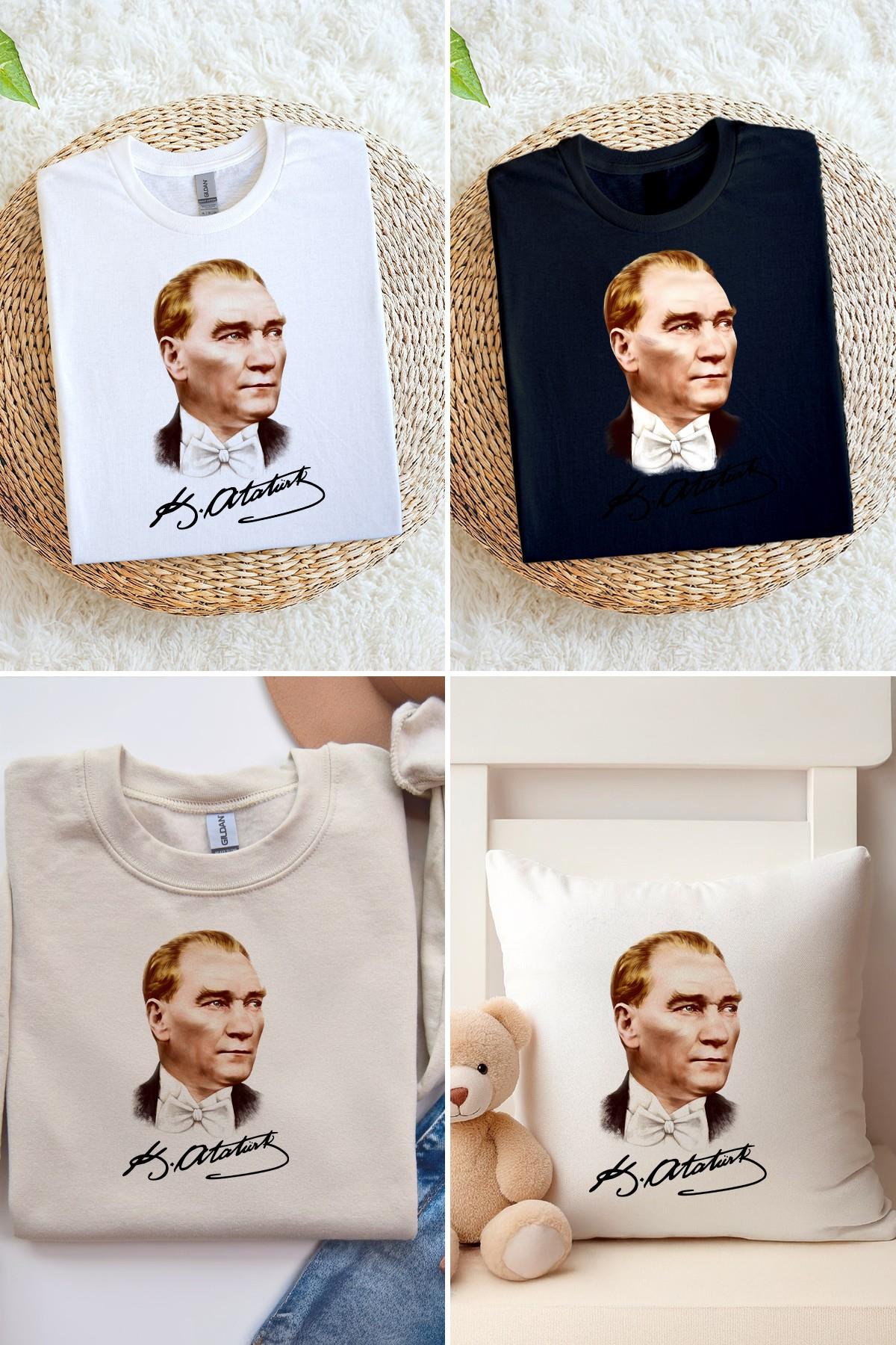 Atatürk 29 Ekim Kumaşa Baskı Yapılabilen Özel Tasarım Ütü Ile Yapışan Tekstil Dtf Baskı Görseli