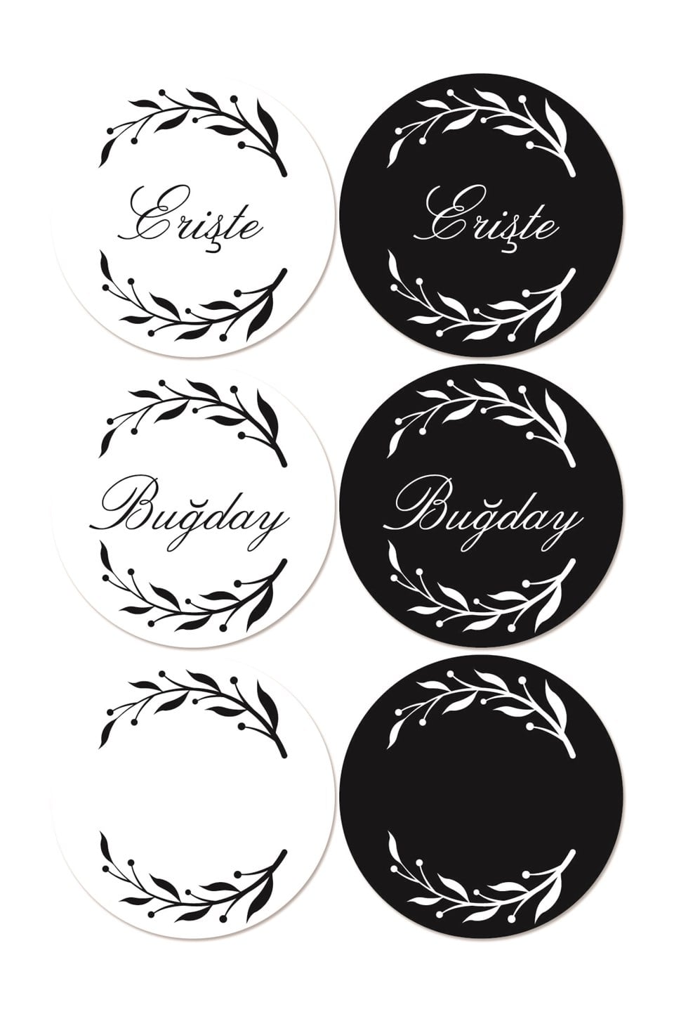 Bakliyat Ve Tahıl Düzenleme Sticker - Kavanoz Etiketi