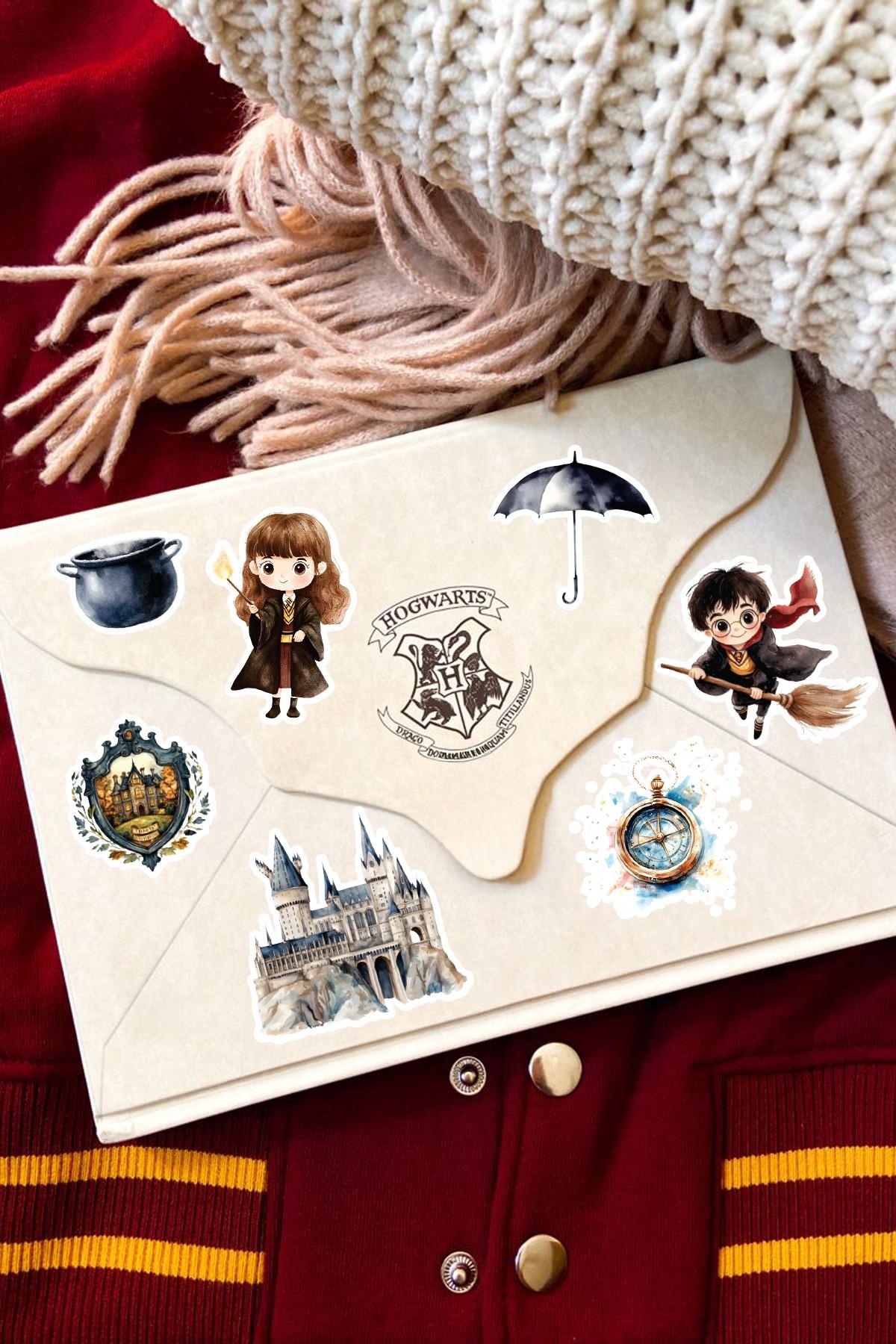 Harry Potter Temalı Mini Sticker Seti –  111 Parça - Sevimli Koleksiyon Stickerları, Eğlenceli Set