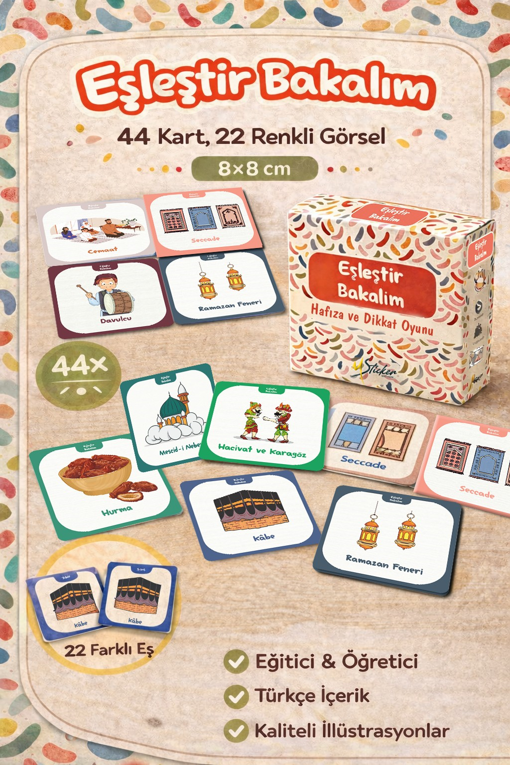 İslami Oyun Seti | Eşleştir Bakalım & Hitabet Bakalım | Hafıza, Dikkat ve Kelime Geliştirici Eğitici