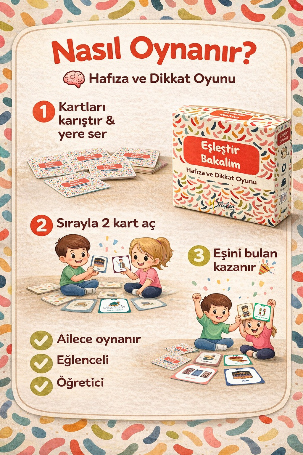 İslami Oyun Seti | Eşleştir Bakalım & Hitabet Bakalım | Hafıza, Dikkat ve Kelime Geliştirici Eğitici