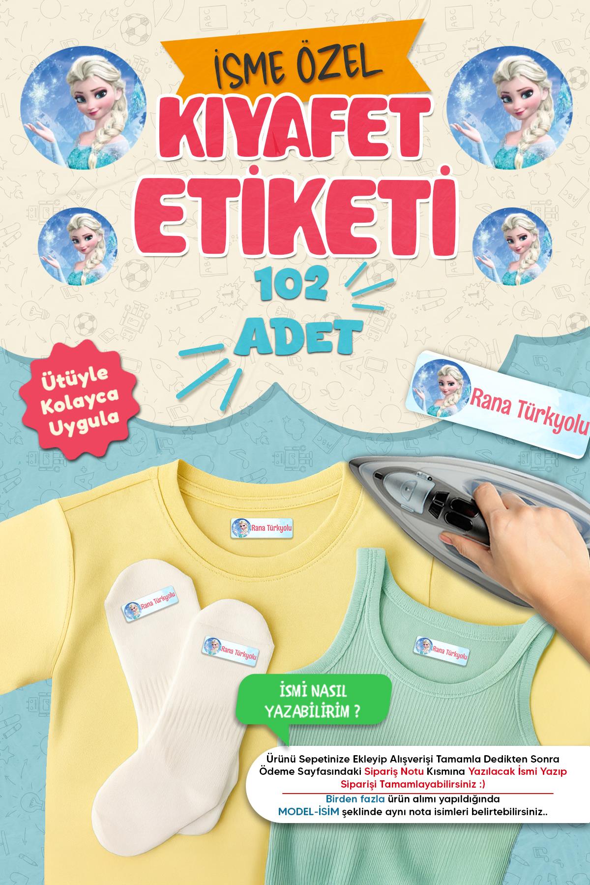 Kıyafet Etiketi - Okul Kıyafetlerine Kişiye Özel 30 Saniyede Kolay Uygulama Yıkanabilir Elisa Etiket