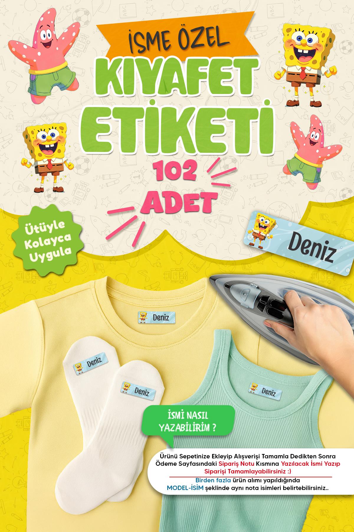 Kıyafet Etiketi - Okul Kıyafetlerine Kişiye Özel 30 Saniyede Kolay Uygulama Yıkanabilir Sünger Dob