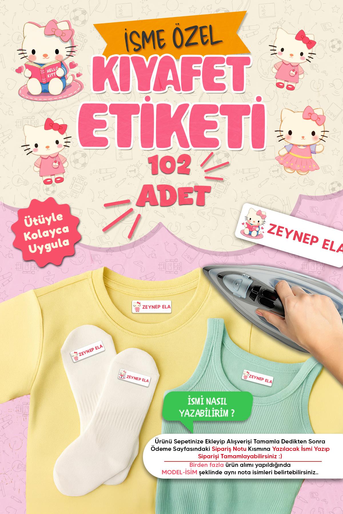 Kıyafet Etiketi - Okul Kıyafetlerine Kişiye Özel 30 Saniyede Kolay Uygulama Yıkanabilir - Hello Kety
