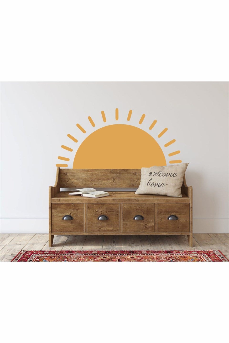 Küllü Sarı Güneş Çocuk Bebek Odası Duvar Sticker (58x100 cm)