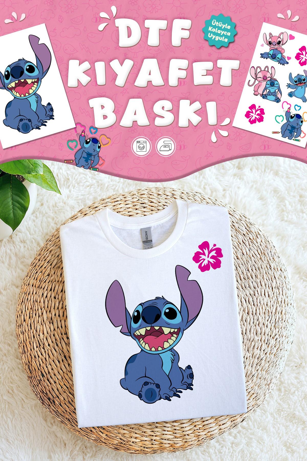 Kumaşa Baskı Yapılabilen Özel Tasarım Ütü Ile Yapışan Tekstil Dtf Baskı Görseli Stitc Temalı 