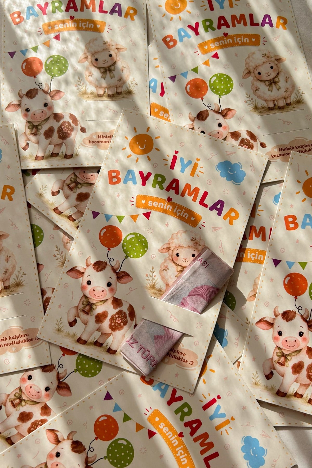 Kurban Bayramı Harçlık Kartı 10’lu Set – Çocuklar İçin Bayramlık Para ve Hediye Kartı